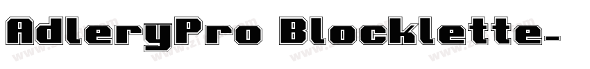 AdleryPro Blocklette字体转换